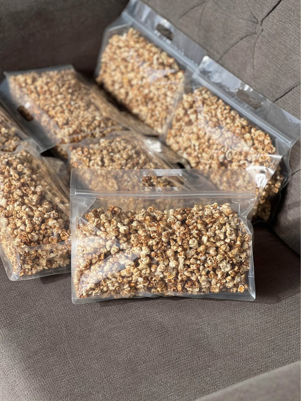 A picture of Caramel Nescaf popcorn signature flavour to Cairo only