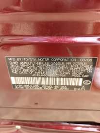 A picture of Register Lexus Es350 2008 model