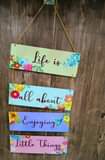 A picture of Quotations hanging