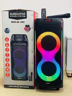 A picture of Globalstar Rechargeable portable speaker double 12inch With a remote and