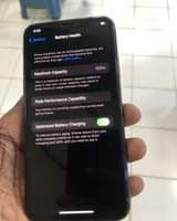 A picture of iPhone X 256gb 100 battery health No Face ID At