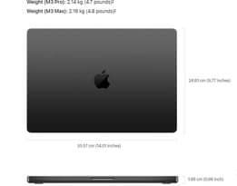 A picture of Macbook Pro M3 Max 1TB 16 Inches 2023 box packed