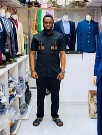 A picture of Blackmen suits Made in Turkey Available size 3242 At kariakoo