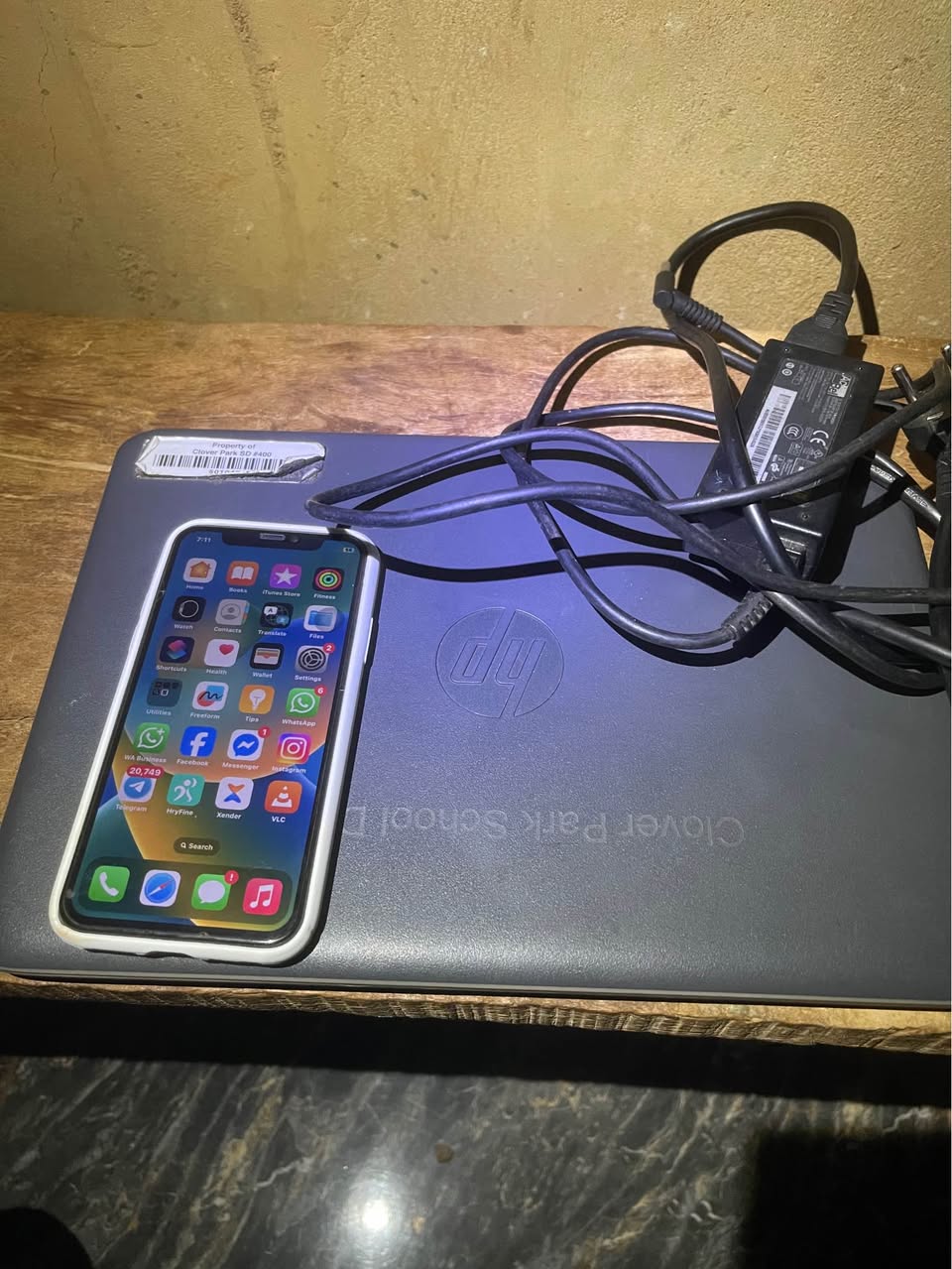 A picture of Selling my iPhone X 64Gb Wifi only and hp laptop