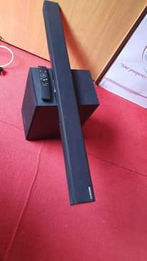 A picture of Samsung soundbar at 600k in Banda Kyambogo Call 0755625948 or