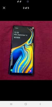 A picture of Samsung galaxy note 9 128gb