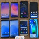 A picture of Samsung S7 Google Pixel LG Velvet