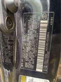 A picture of Toyota Camry LE 2005 registered