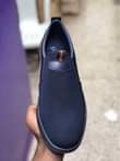 A picture of Casual dark blue sued footwear