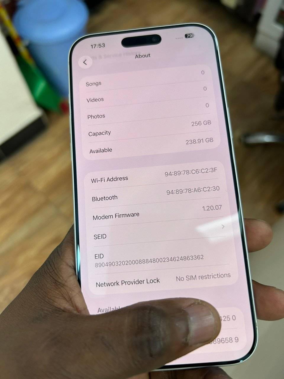 A picture of iPhone 17 PROMAX 256GB DM