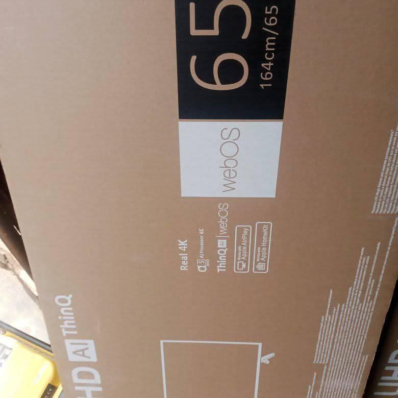 A picture of 65inch LG frameless smart TV brand new 4k with WiFi