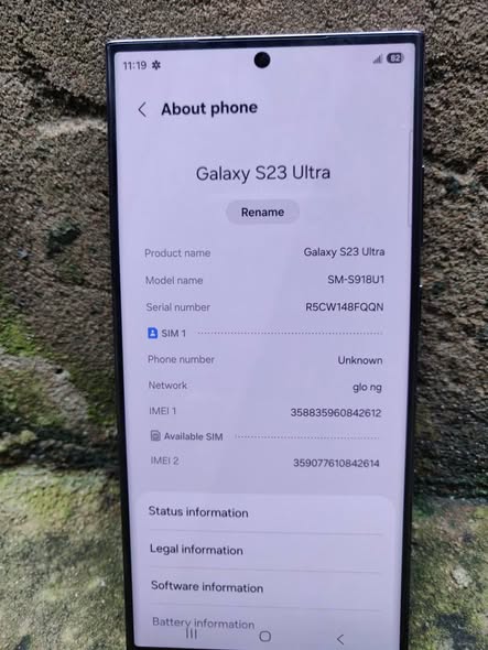 A picture of SAMSUNG S22 ULTRA 12 512gb