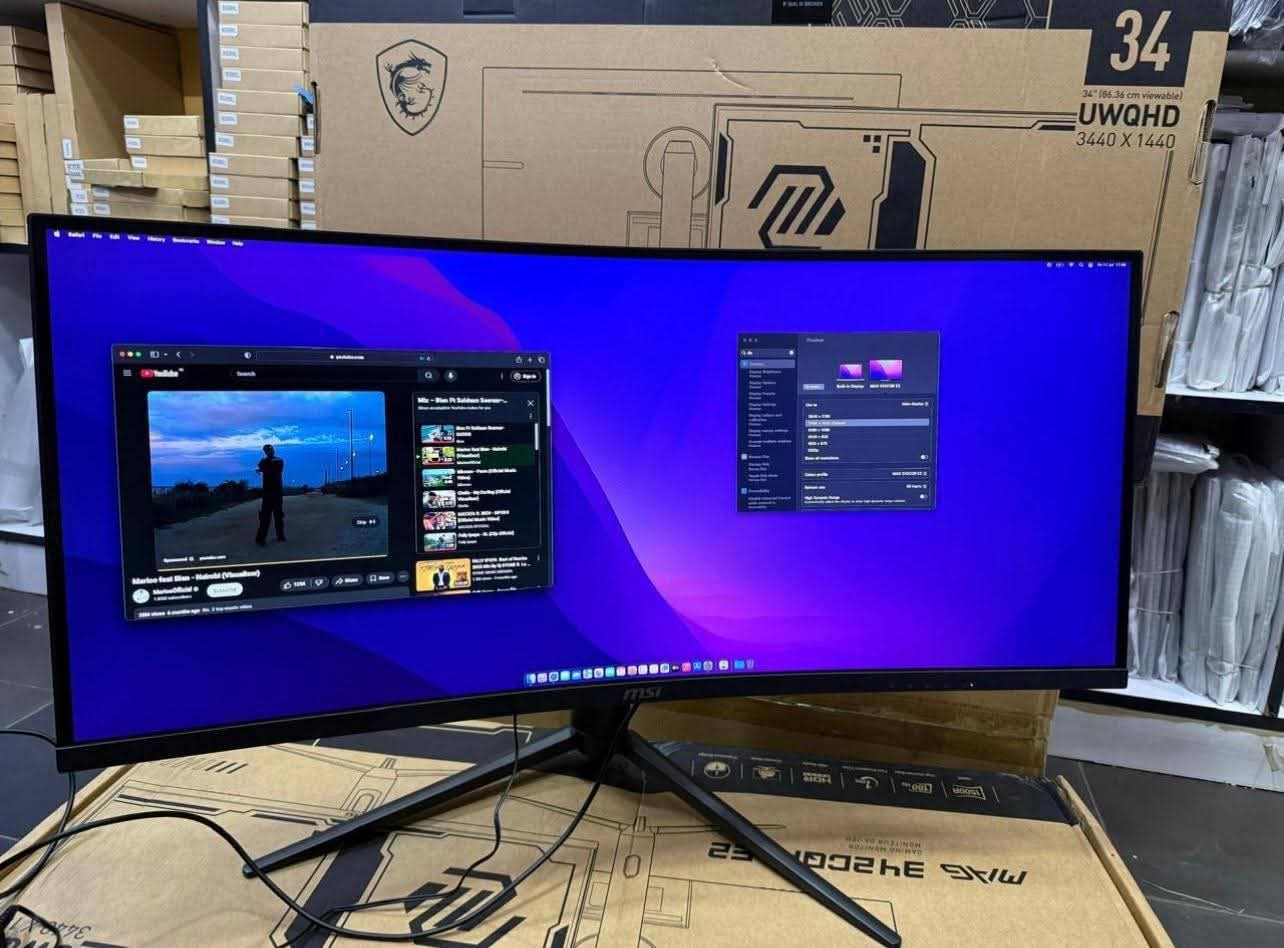 A picture of MSI MAG 342CQR E2 34 Ultrawide Curved Gaming Monitor at