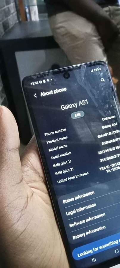 A picture of Samsung Galaxy a51