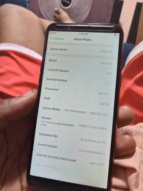 A picture of Oppo a83