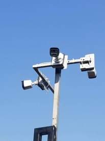 A picture of CCTV surveillance cameras