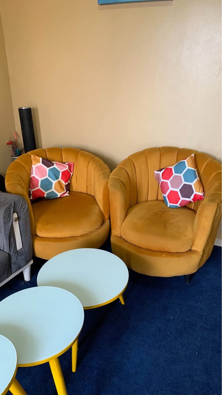 A picture of Full set couch center tables and chairs