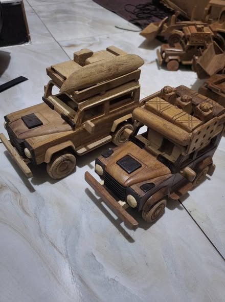 A picture of Wooden crafted Cars