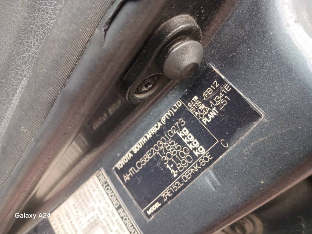 A picture of Toyota corolla 010.