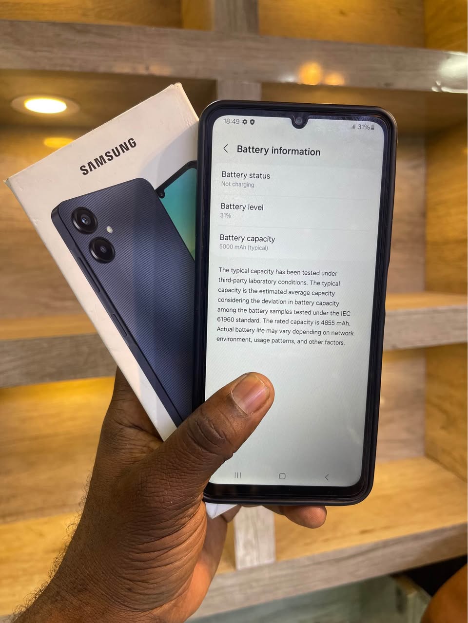 A picture of Samsung A06 Top up Allowed Storage 128GB Duos line mbili