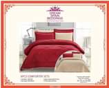A picture of 6pc plain color comforters 1comforter 1bedsheets 2 pillowshams 2 pillowcases