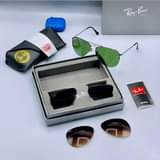 A picture of New Detacheable Aviator RAYBAN Glasses 3 Lens Fully BOXED