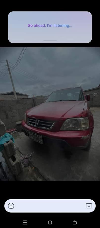 A picture of Honda Cr V 1999.. first user from toks.. Parked for