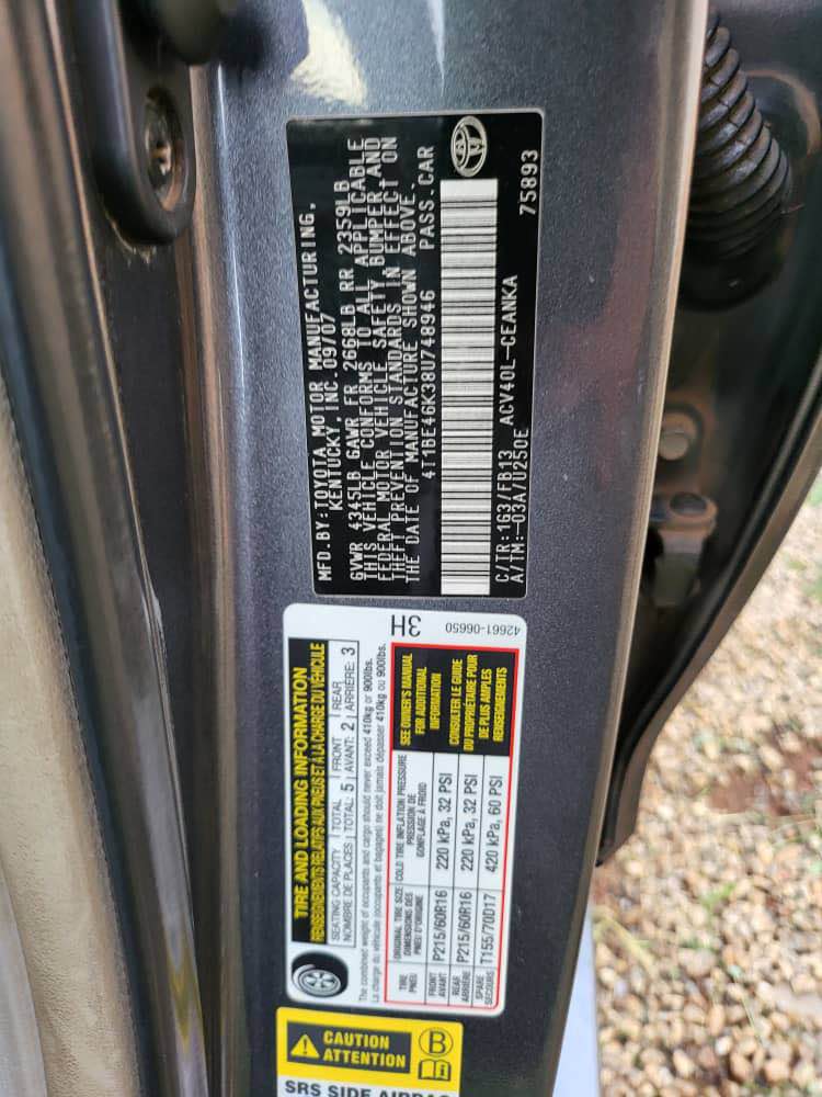 A picture of DISTRESS SALE EXTREMELY CLEAN BELGIUM STANDARD TOYOTA CAMRY 2008 MODEL