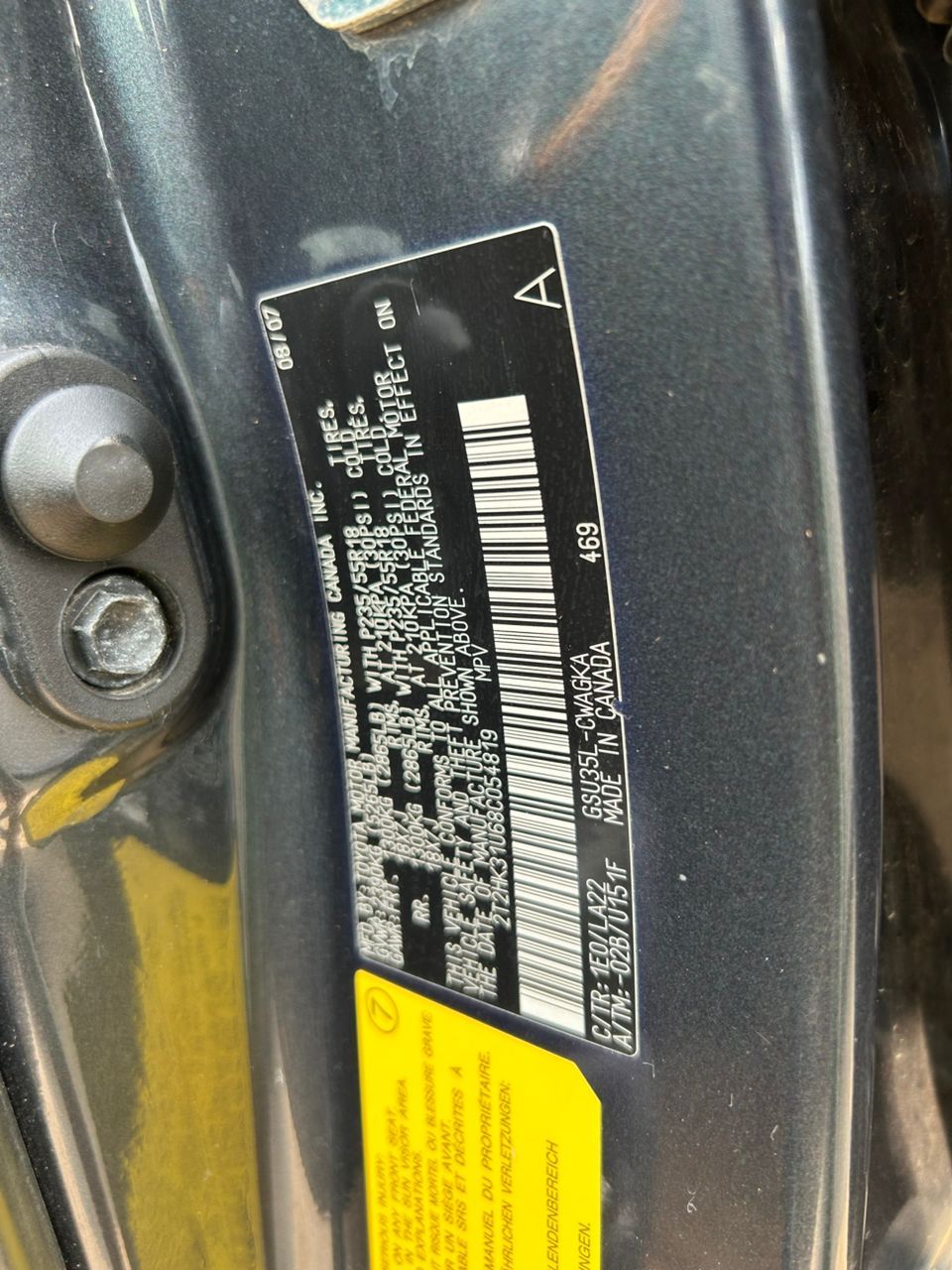 A picture of Distress Sale Super clean Foreign Used 2008 Lexus RX350 Full