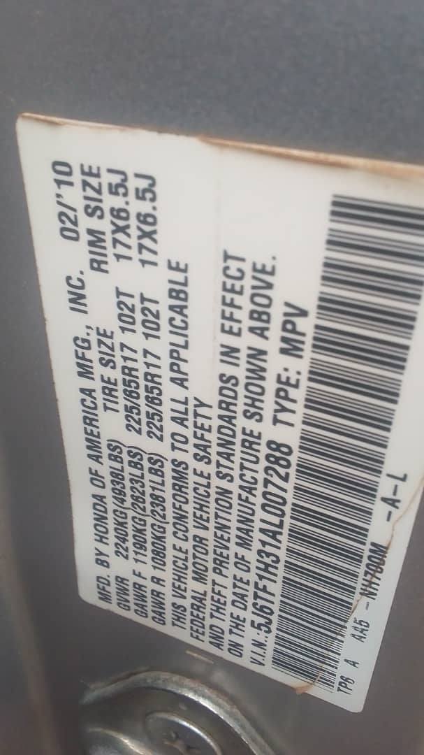 A picture of Super distress 2010 Honda crosstour with super sound untampered engine