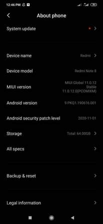 A picture of Redmi note 8. 64gb 4gbram clear cameras and strong battery.