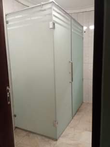 A picture of shower cabins