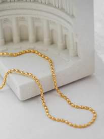 A picture of Fashionable Stainless Steel Minimalist Beaded Necklace for Women daily Decoration