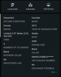 A picture of Hyundai sonata 012