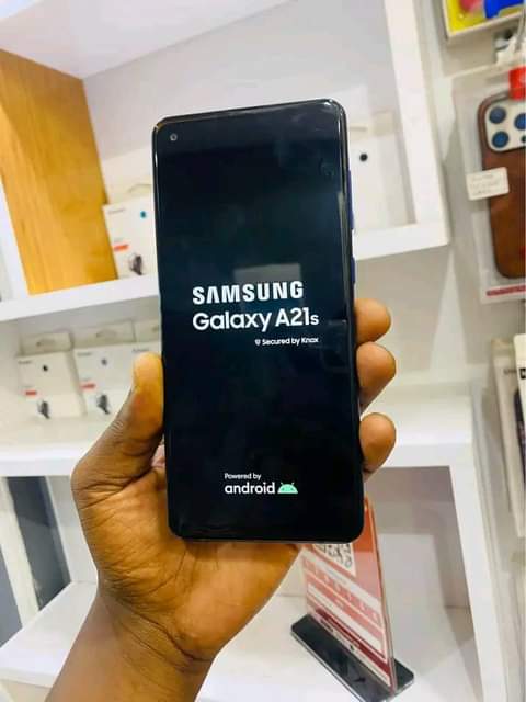 A picture of Samsung a21s gb 64 ram 4 haina kipengele nicheck tuyajenge