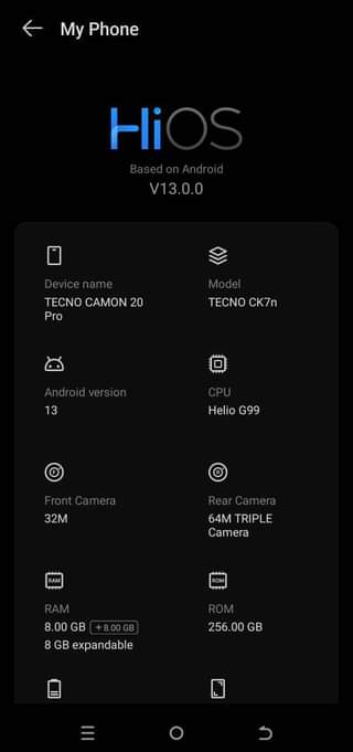 A picture of CAMON 20 Pro