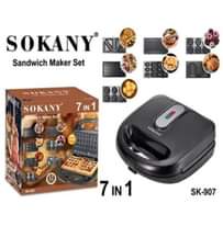 A picture of SOKANY 7 in 1 sandwich maker set Message Saadia on