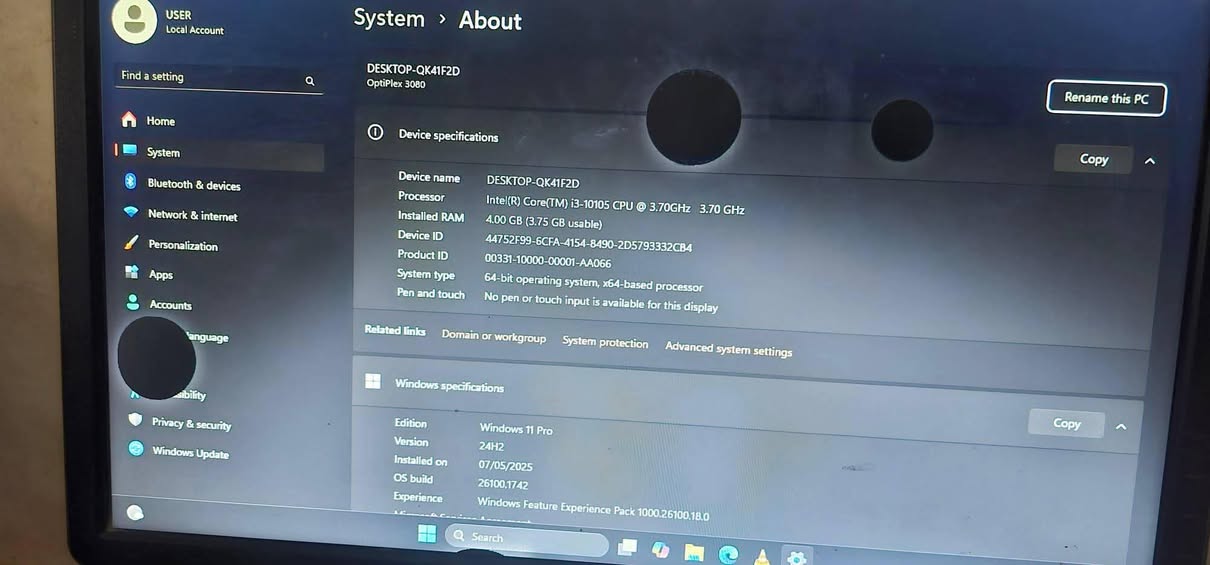 A picture of Dell optiplex 3080 10th generation