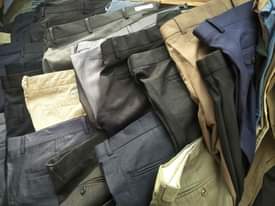 A picture of 2nd hand khaki trousers and gentle T