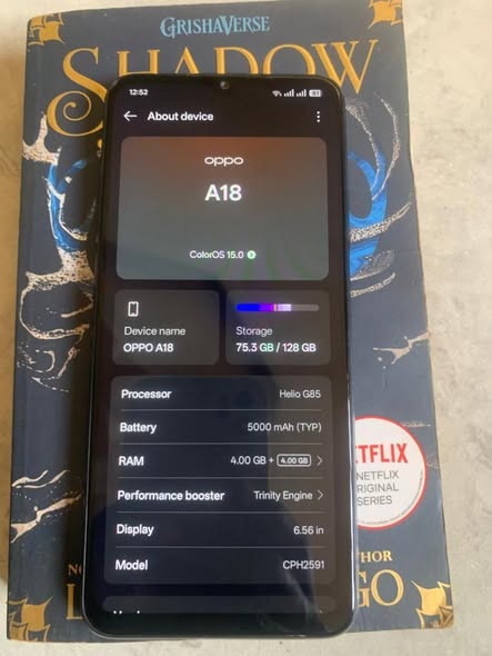 A picture of OPPO A18 CLEAN PIECE