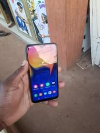 A picture of Samsung Galaxy A10 32gb strong battery 4g network slightly cracked