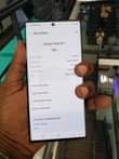 A picture of Samsung note 10 256gb storage 12gb ram slightly cracked