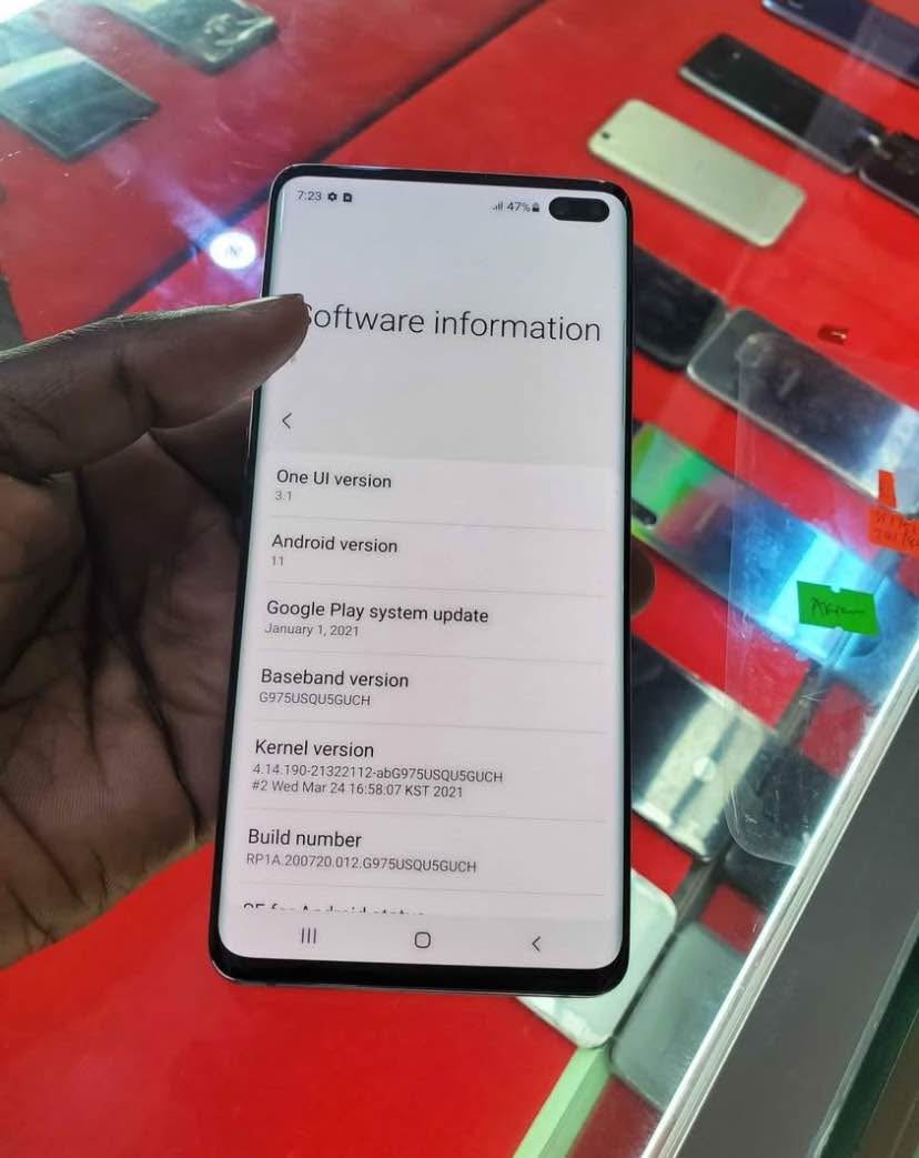 A picture of Samsung Galaxy S10 