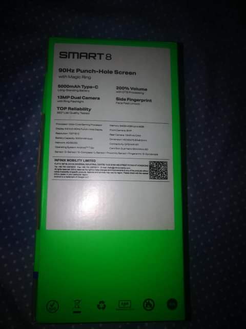 A picture of Infinix smart 8