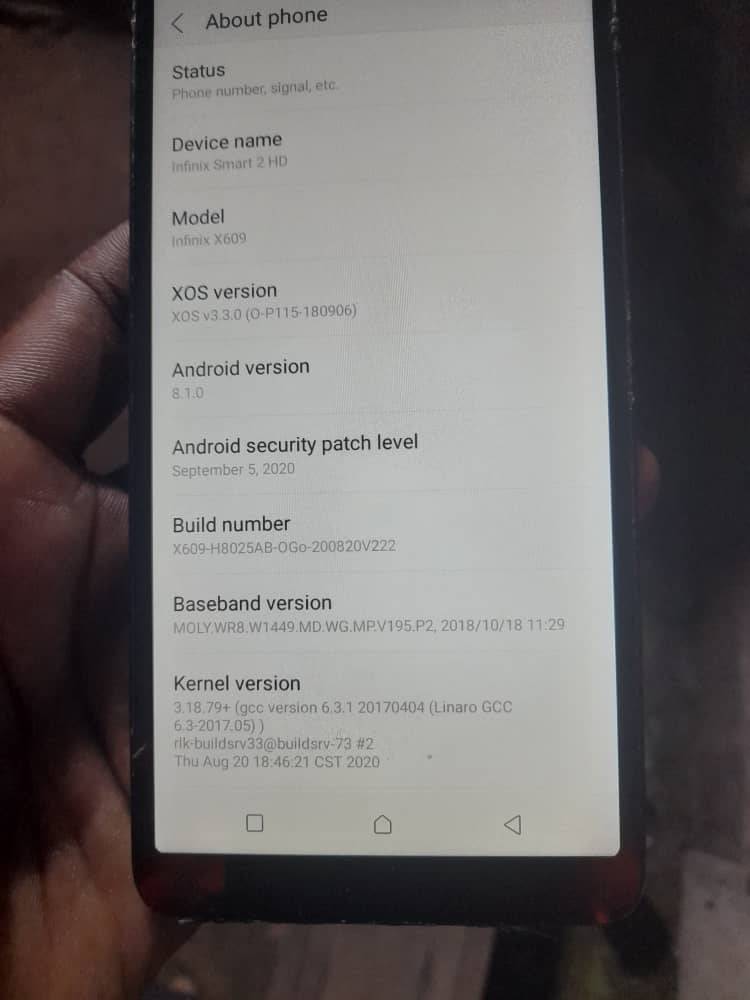 A picture of Infinix smart 2
