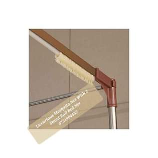 A picture of Luxurious Rail Mosquito Net With 2 Stands Cream