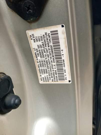 A picture of Honda Odyssey 05