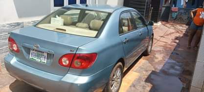 A picture of Toyota Corolla for sale and everything is working perfectly well