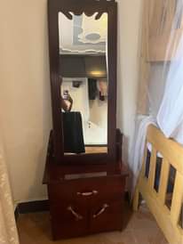 A picture of Lamp 100k babys white plastic tall closet 380k dressing mirror