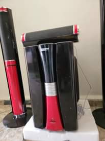 A picture of 19 inches tv and the woofer for sell